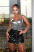 Infinite Shine Metallic Bodysuit Bodysuit EDGE Small Silver